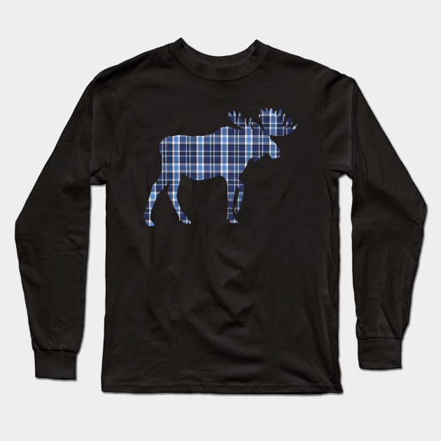 Plaid moose Long Sleeve T-Shirt by rizzo51